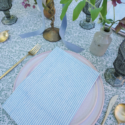 Nell Stripe Blue Napkins // Set of 4