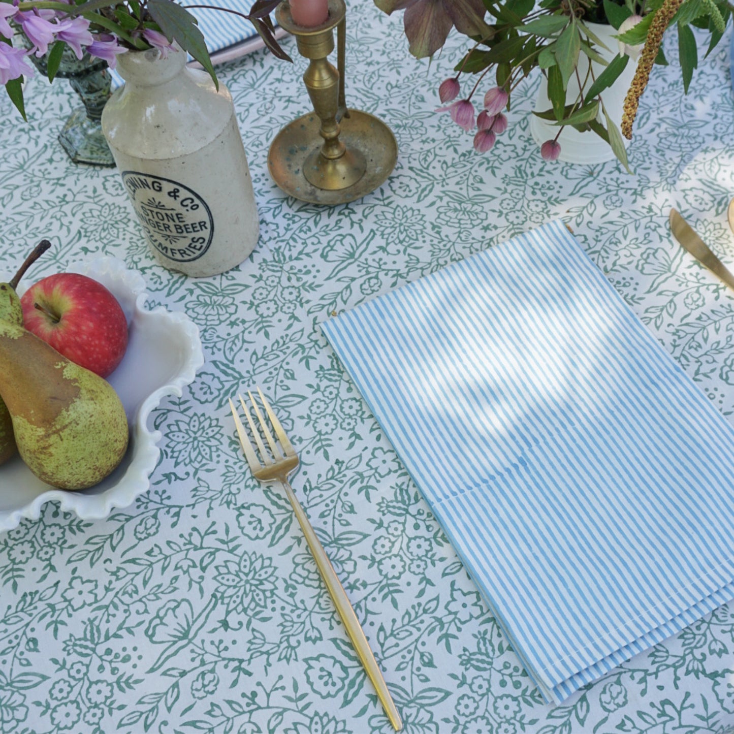Nell Stripe Blue Napkins // Set of 4
