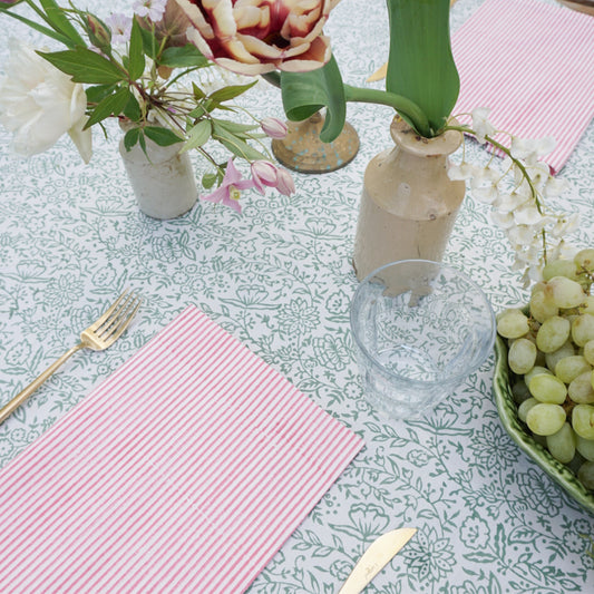 Nell Pink Stripe Napkins // Set of 4