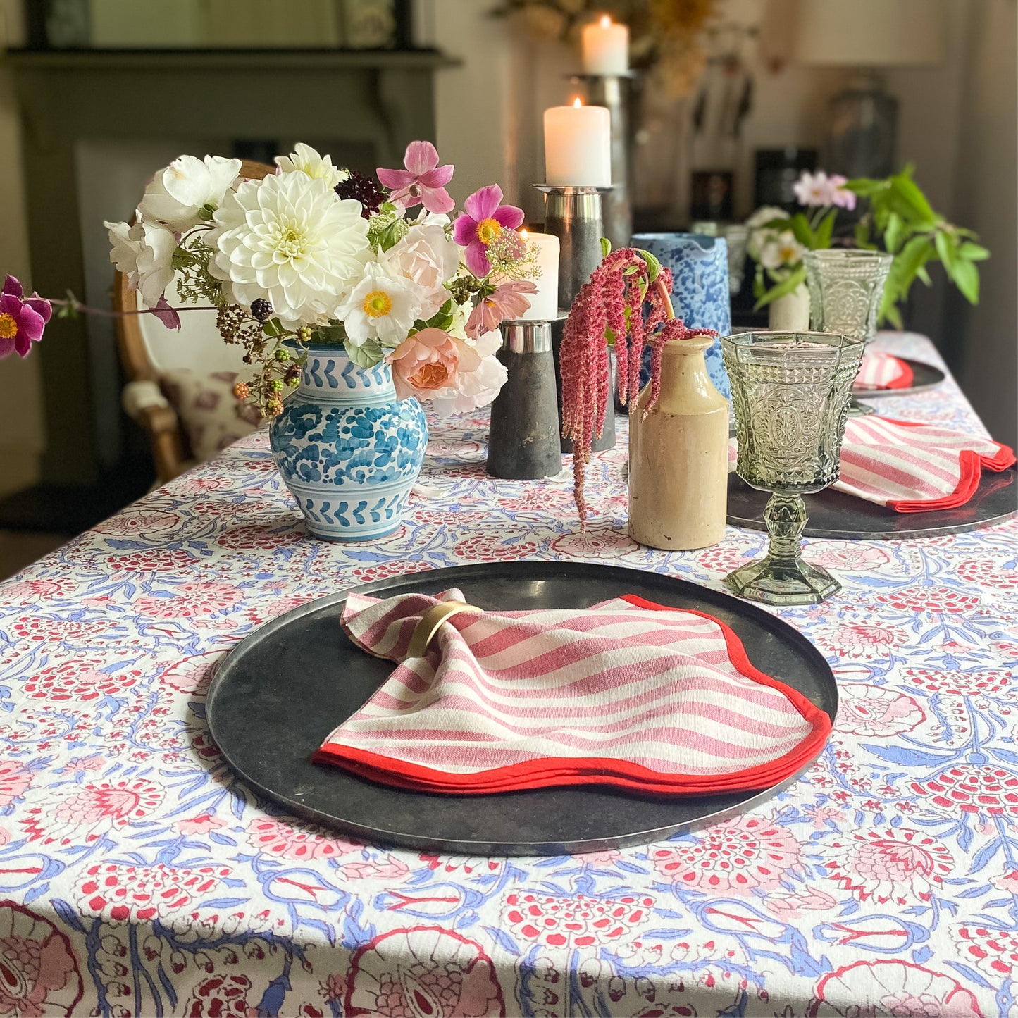 Floral Pink Tablecloth