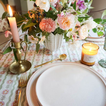 Thea Green Wavy Tablecloth