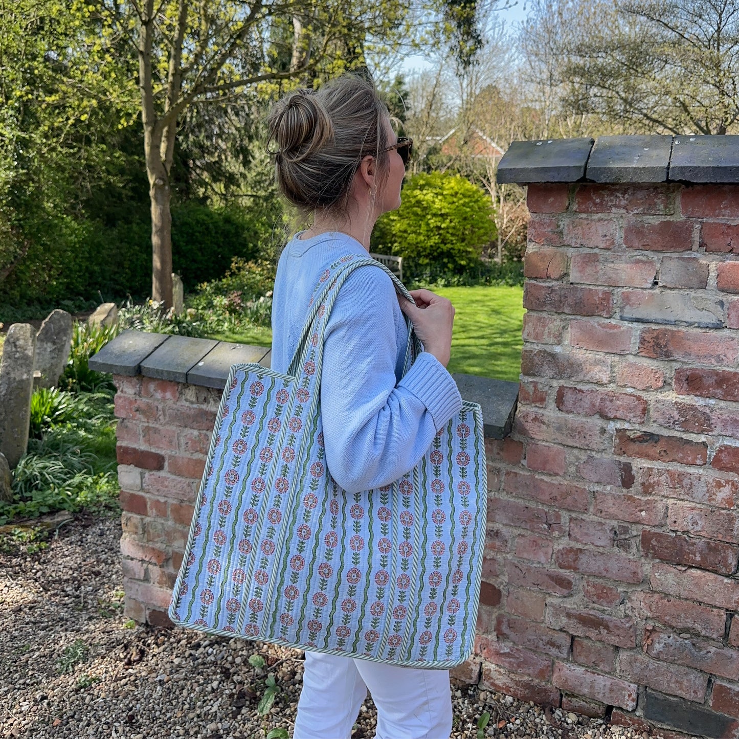 Thea Blue Tote Bag