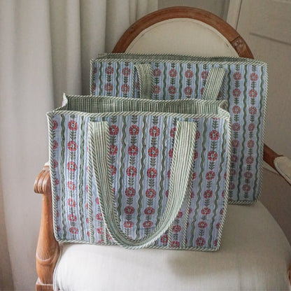 Thea Blue Tote Bag