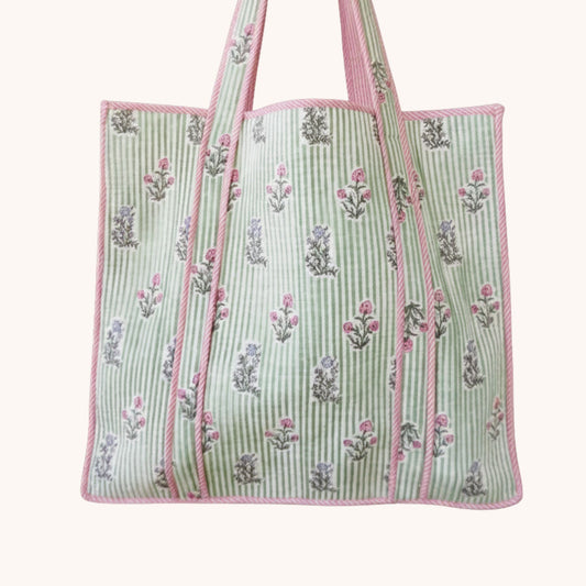 Lila Green Tote Bag