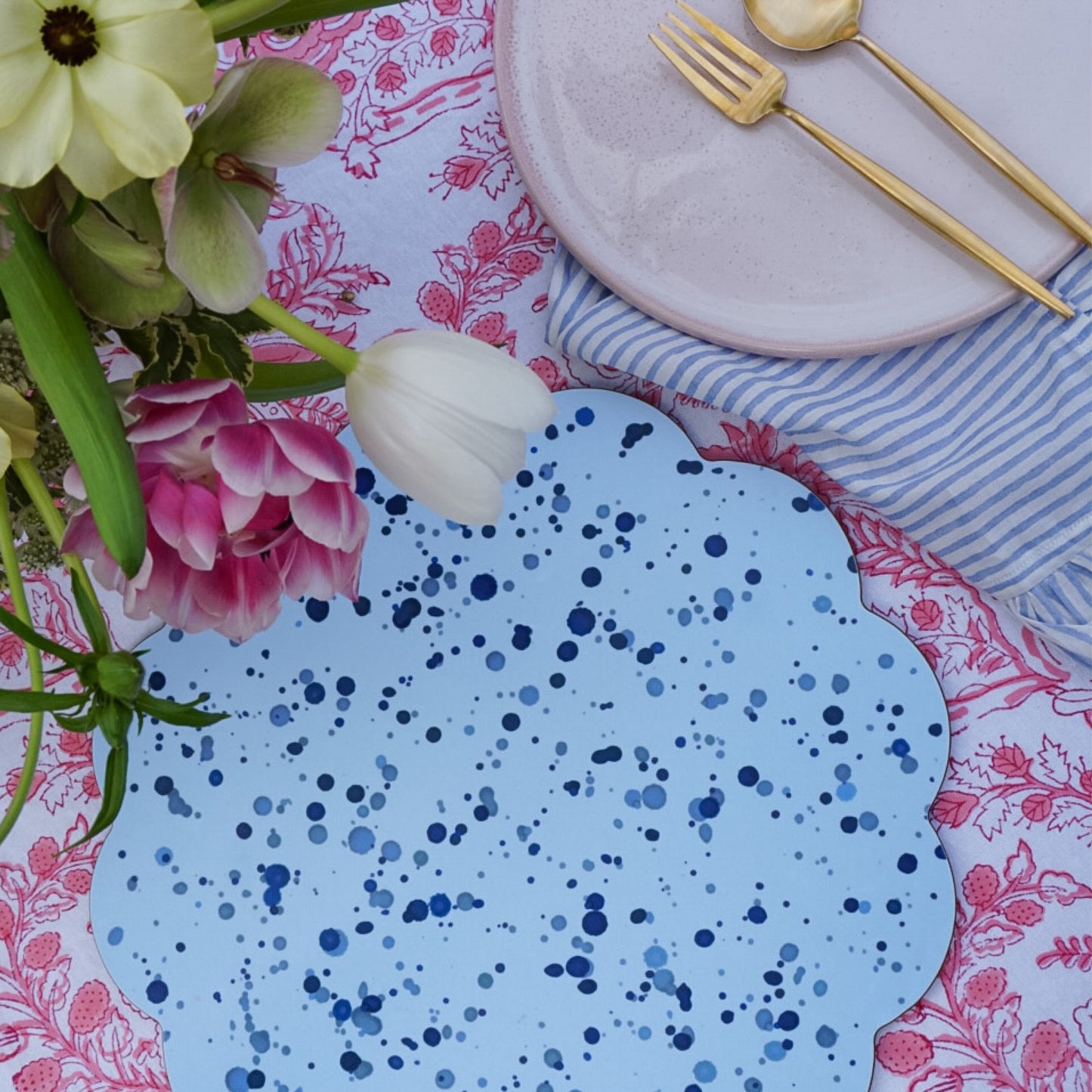 Blue + Green Placemats // Set of 2