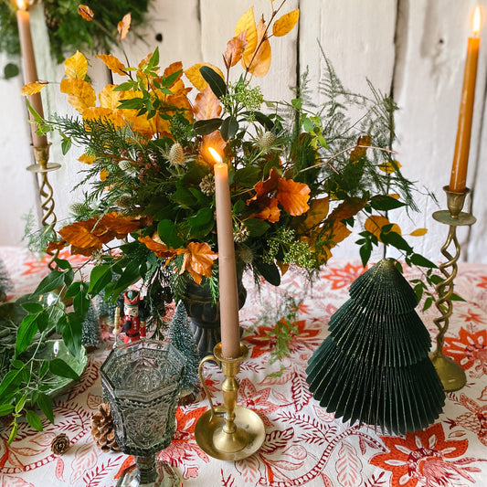 Festive Red Tablecloth