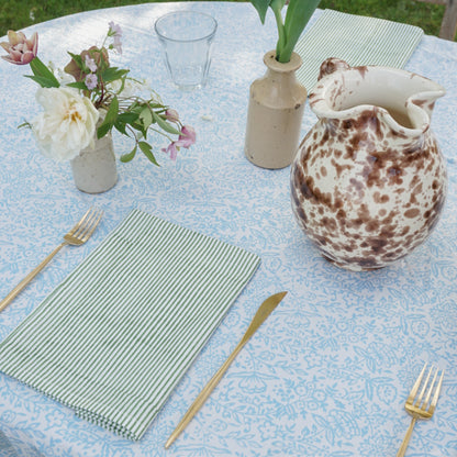 Nell Green Stripe Napkins // Set of 4